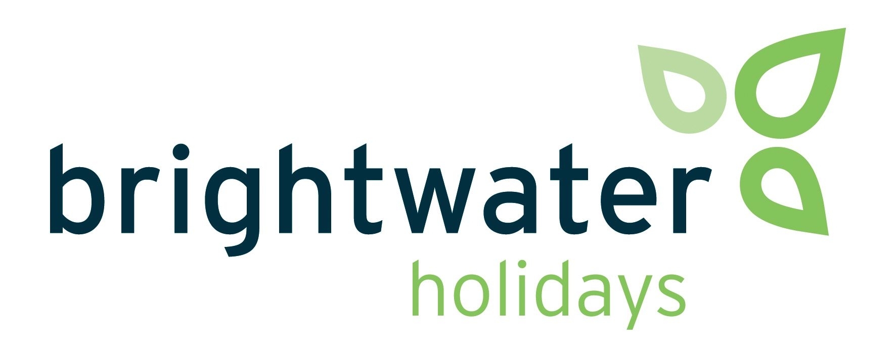 Brightwater Holidays logo with green leaf design
